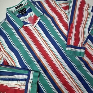 Paul‎ Fredrick 3XL Classic Fit Finest Long Staple Cotton Party Striped Retro EUC